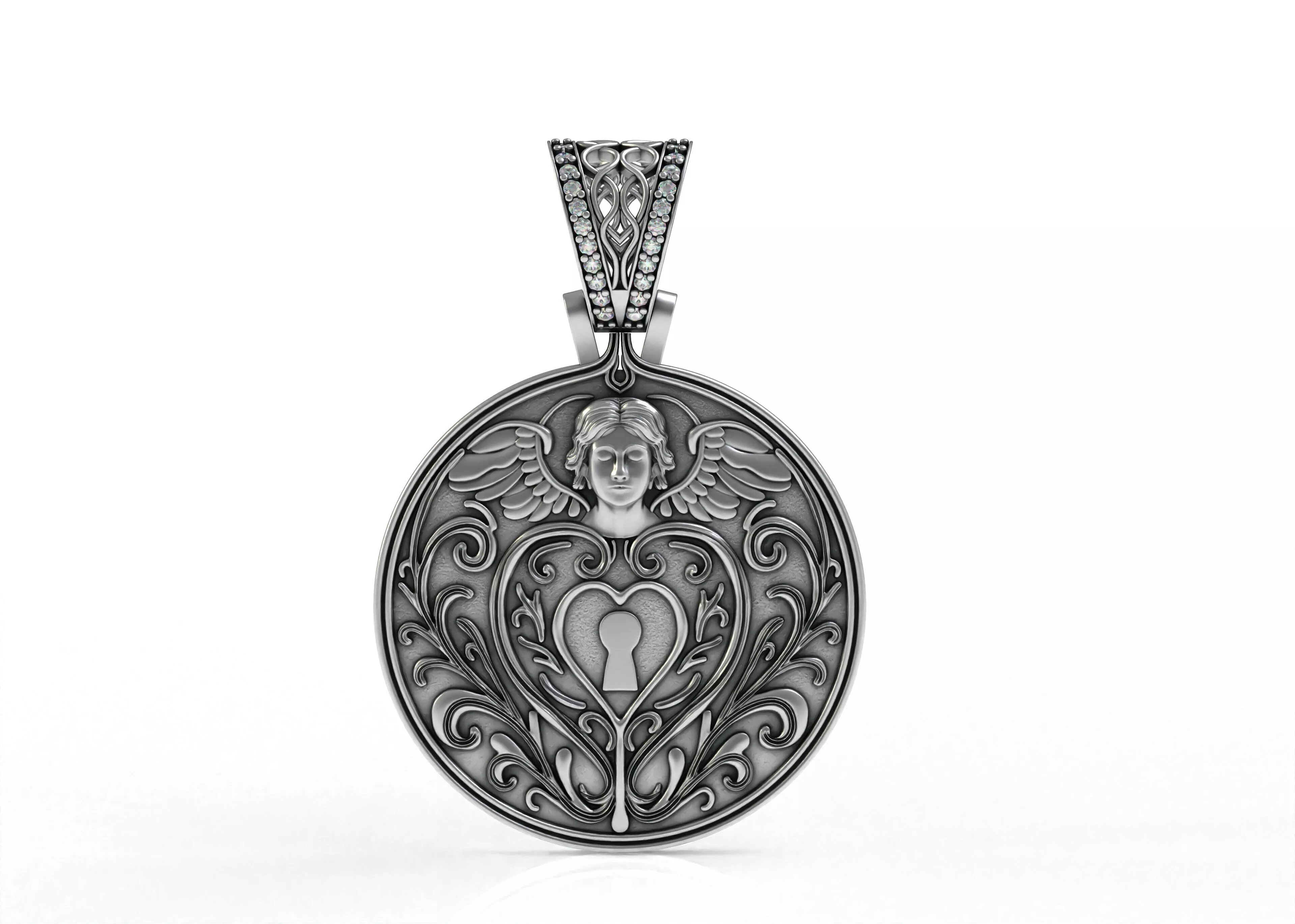 Lady Angle Pendant 3D print model