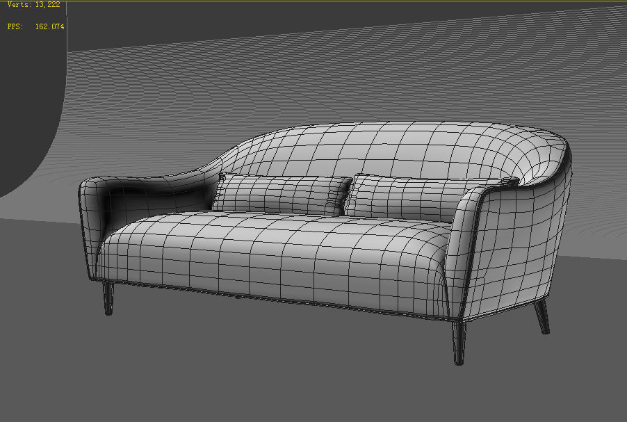 SOFA ID0004 Low-poly 3D model_4