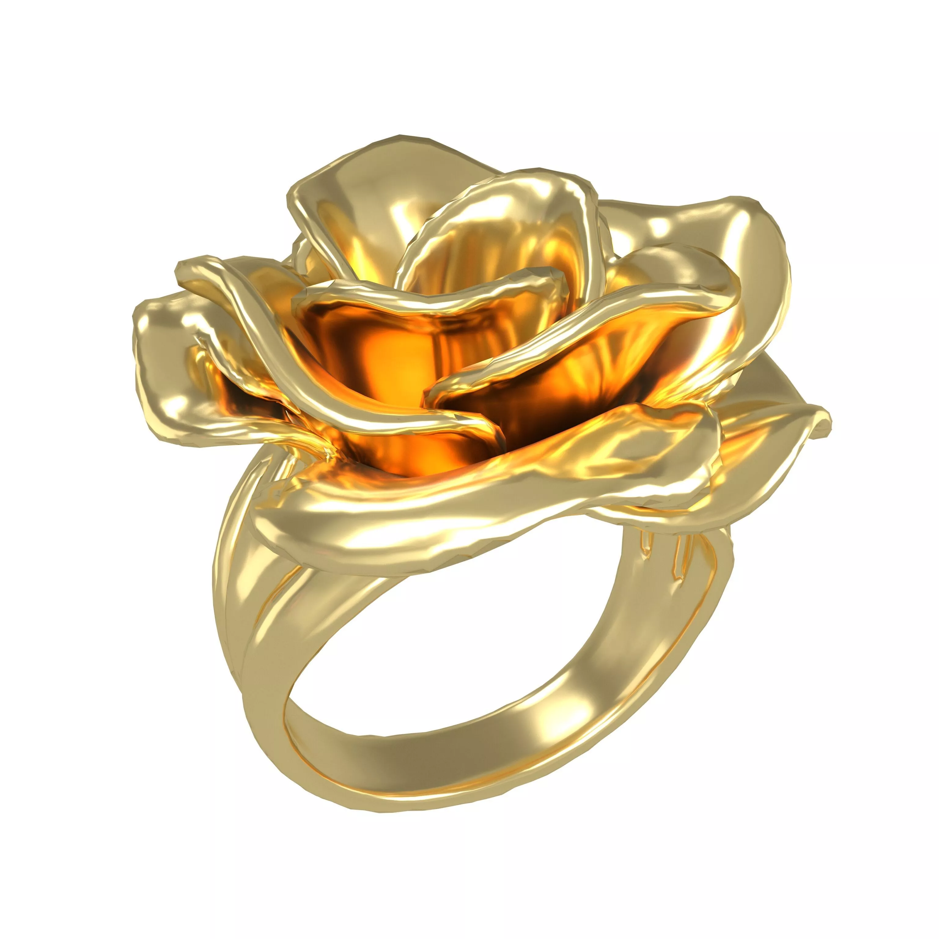 Flower Shape Ring v1 001 Low-poly 3D model