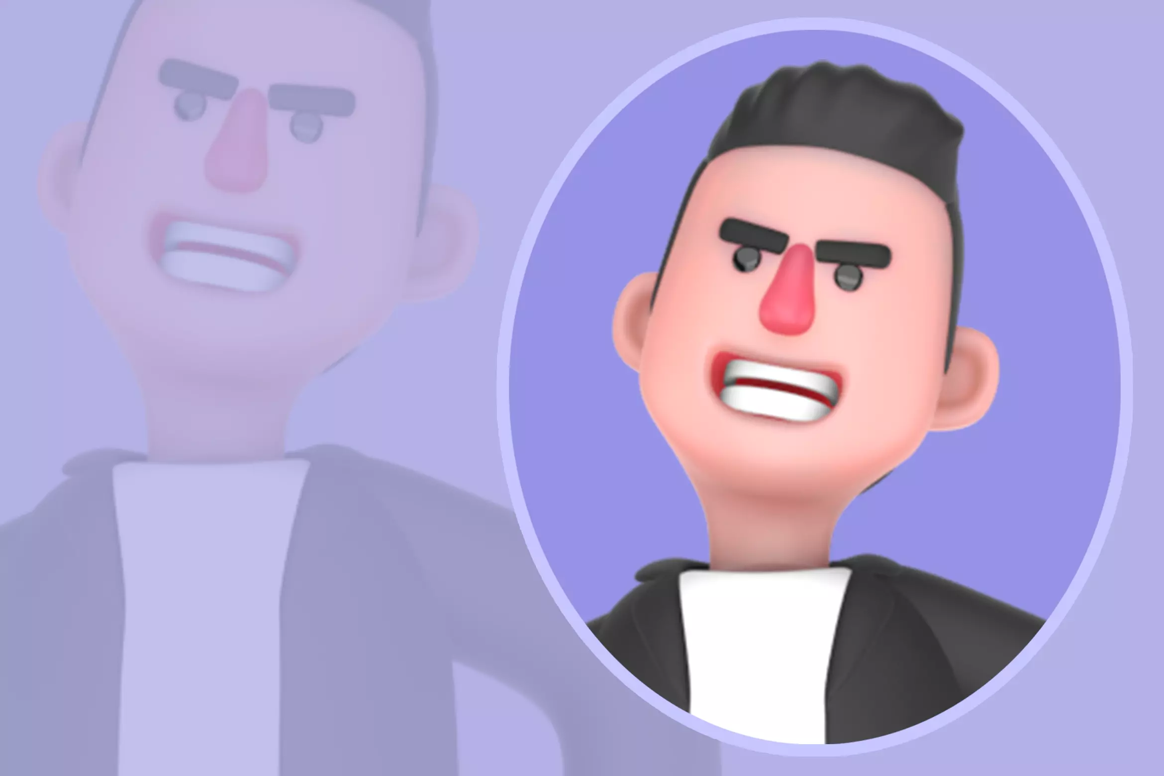 Stylized 3D Musician Character - Cartoon Pointing Emotion 3D model