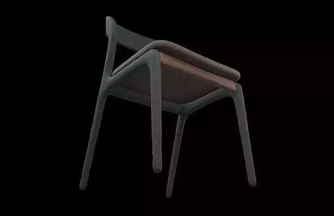 Minimalist Chair v3 002 Low-poly 3D model 4