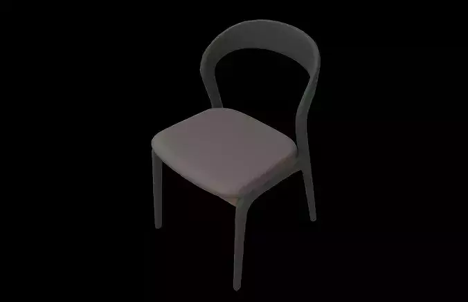Minimalist Chair v3 002 Low-poly 3D model 3