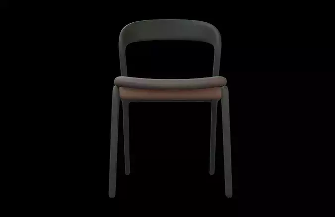 Minimalist Chair v3 002 Low-poly 3D model 2