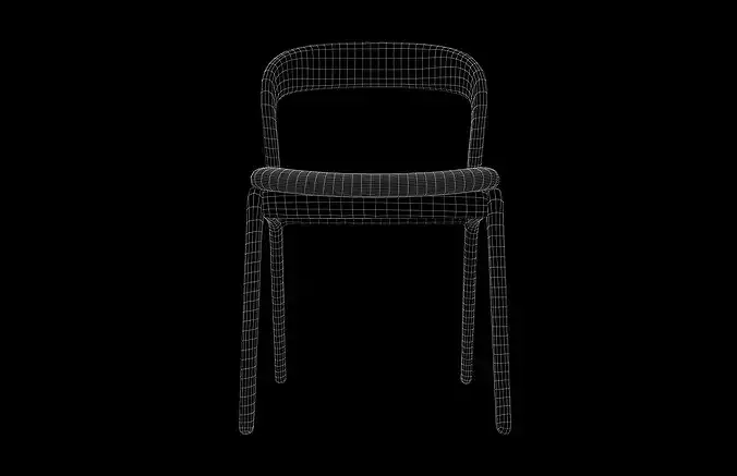 Minimalist Chair v3 002 Low-poly 3D model 7