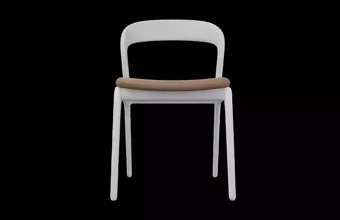 Minimalist Chair v3 003 Low-poly 3D model 2