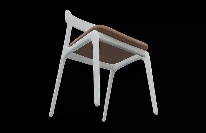 Minimalist Chair v3 003 Low-poly 3D model 4