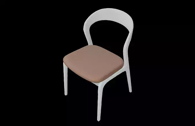 Minimalist Chair v3 003 Low-poly 3D model 3