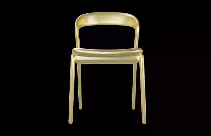 Minimalist Chair v3 004 Low-poly 3D model 2