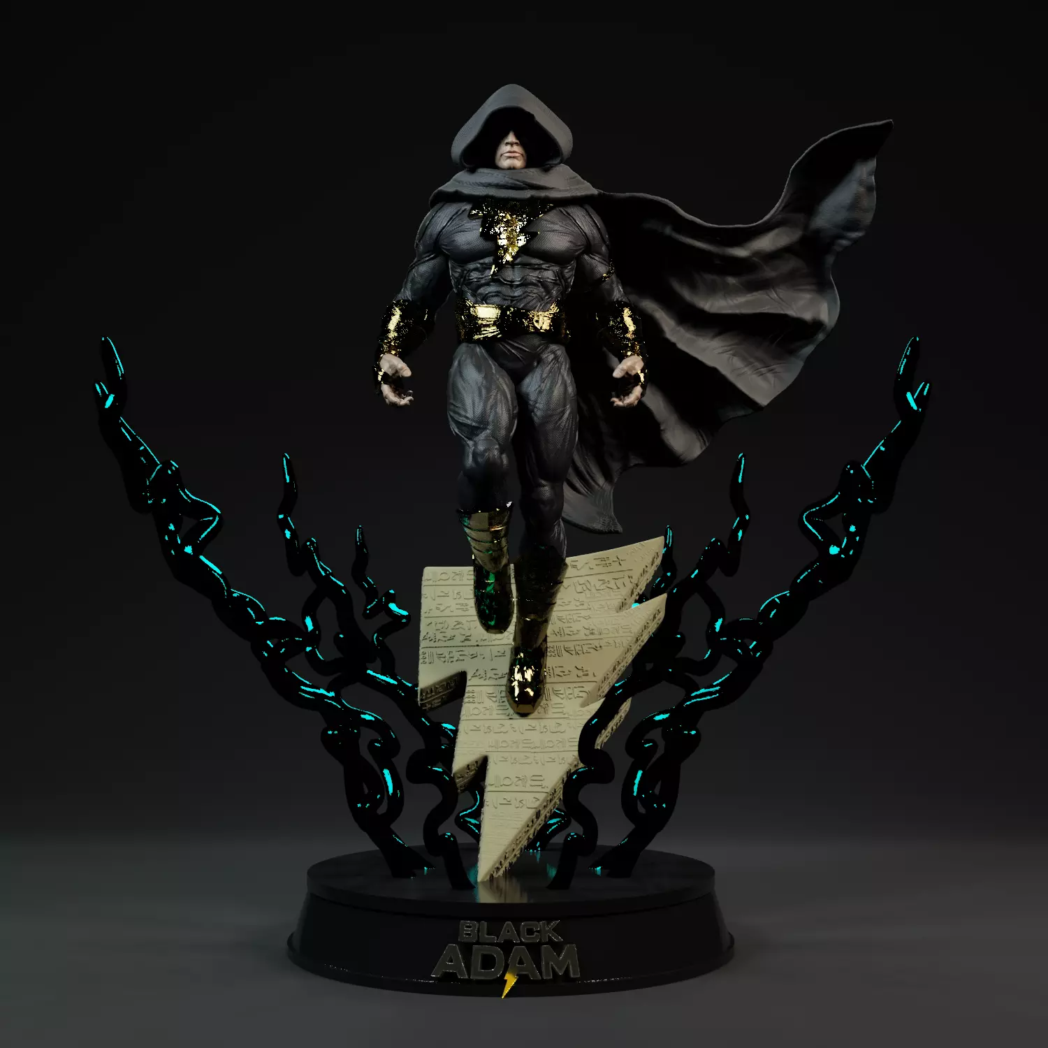 BLACK ADAM 3D PRINTING MODEL STL 3D print model
