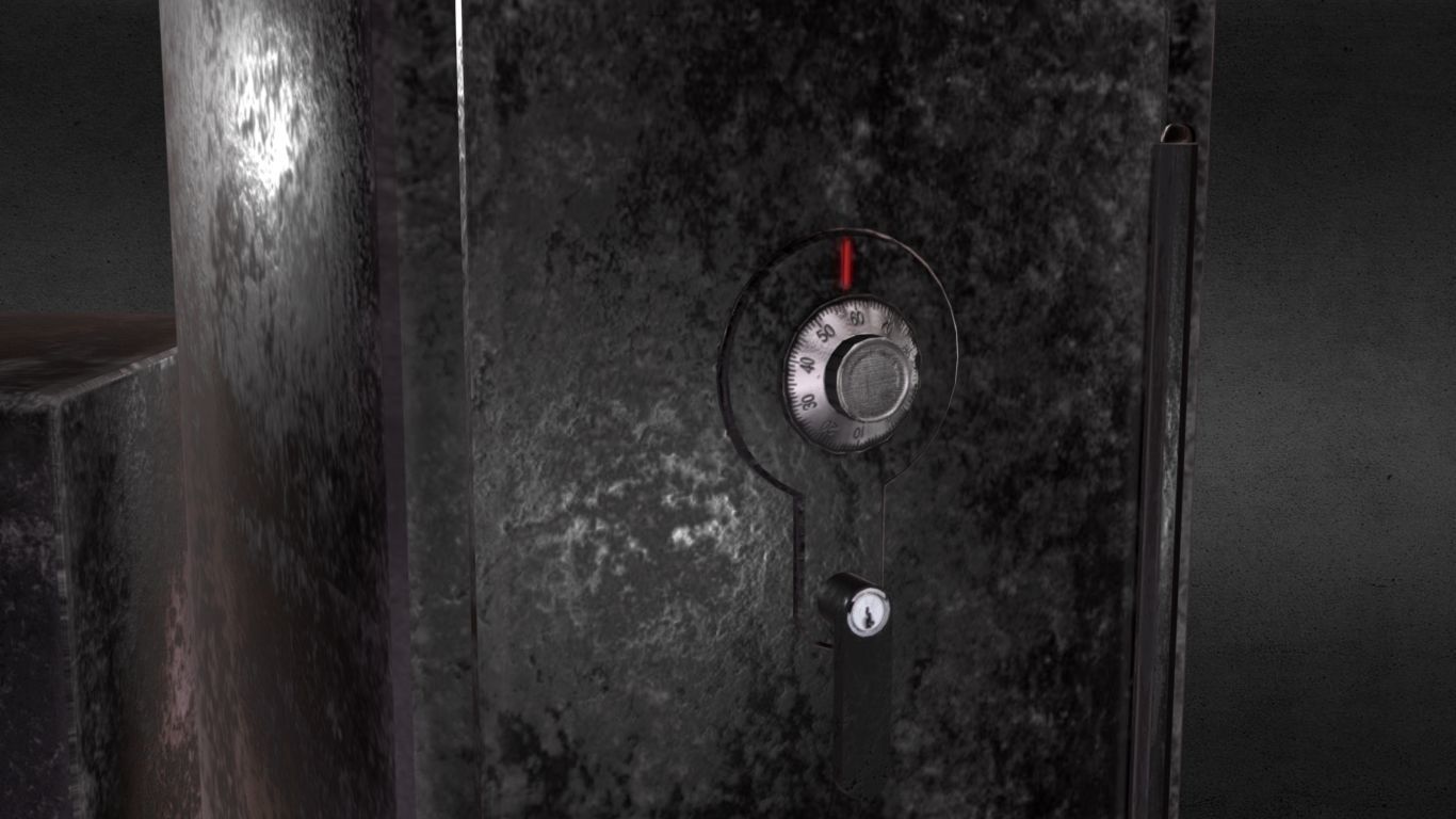 PBR Padlock Safes Low-poly 3D model_16