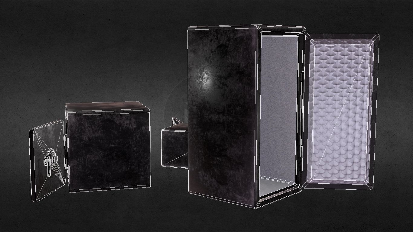 PBR Padlock Safes Low-poly 3D model_12