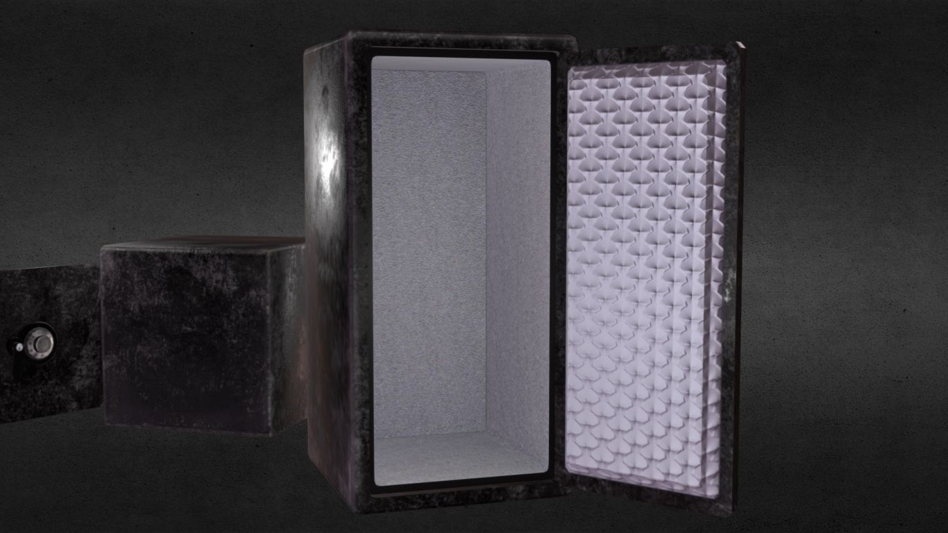 PBR Padlock Safes Low-poly 3D model_8