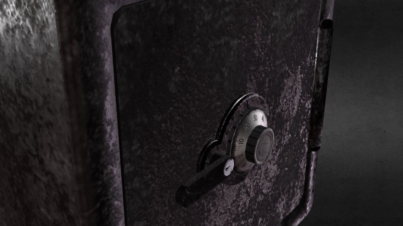 PBR Padlock Safes Low-poly 3D model_17