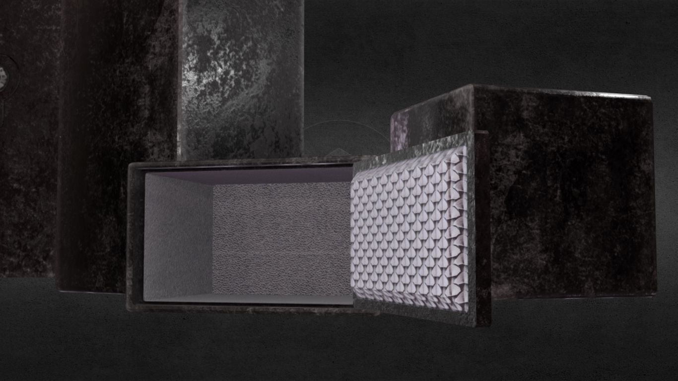 PBR Padlock Safes Low-poly 3D model_7