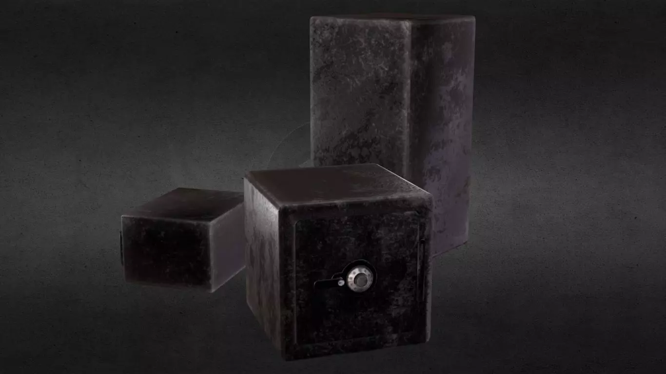 PBR Padlock Safes Low-poly 3D model_0