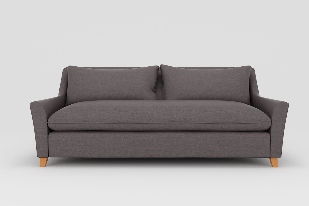 3 seaters sofa  Low-poly 3D model_1