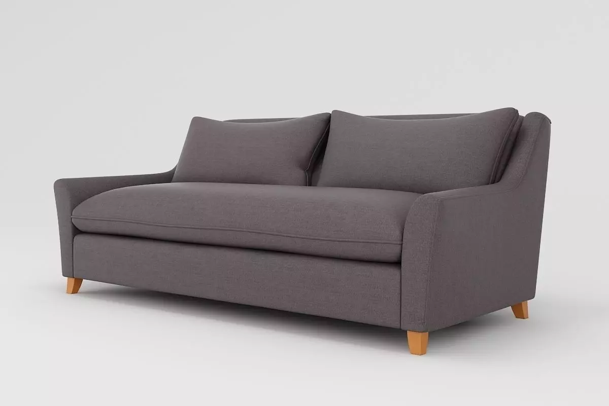 3 seaters sofa  Low-poly 3D model_0