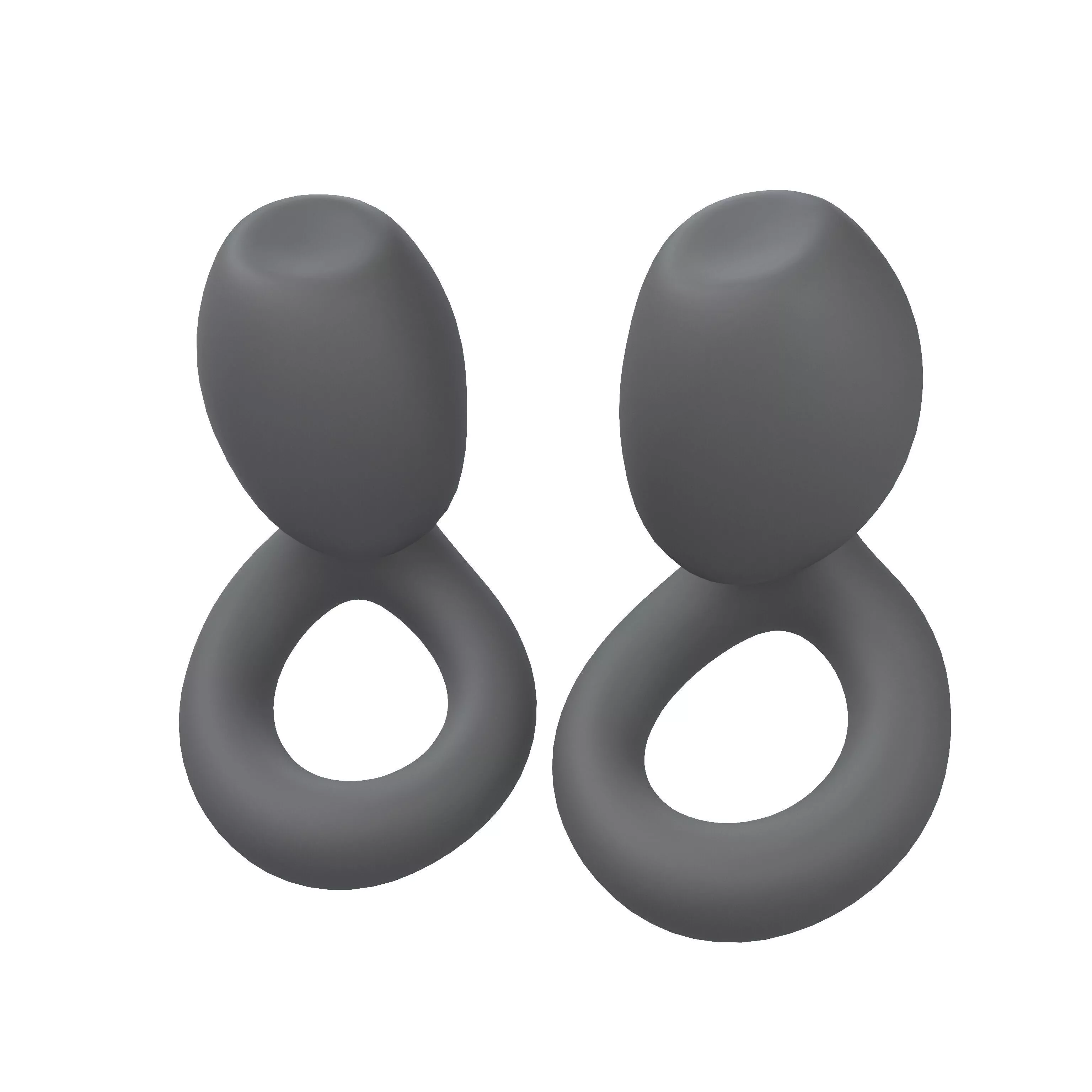 Earplugs v2 001 Low-poly 3D model