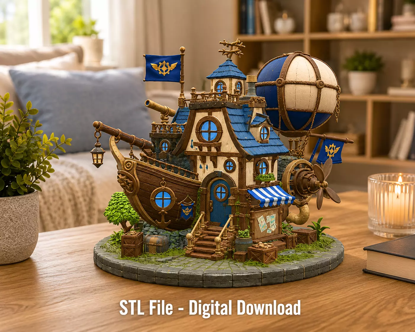 Sky Captain Airship House STL File for 3D Print 3D print model