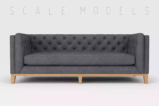 Sofa with wooden legs