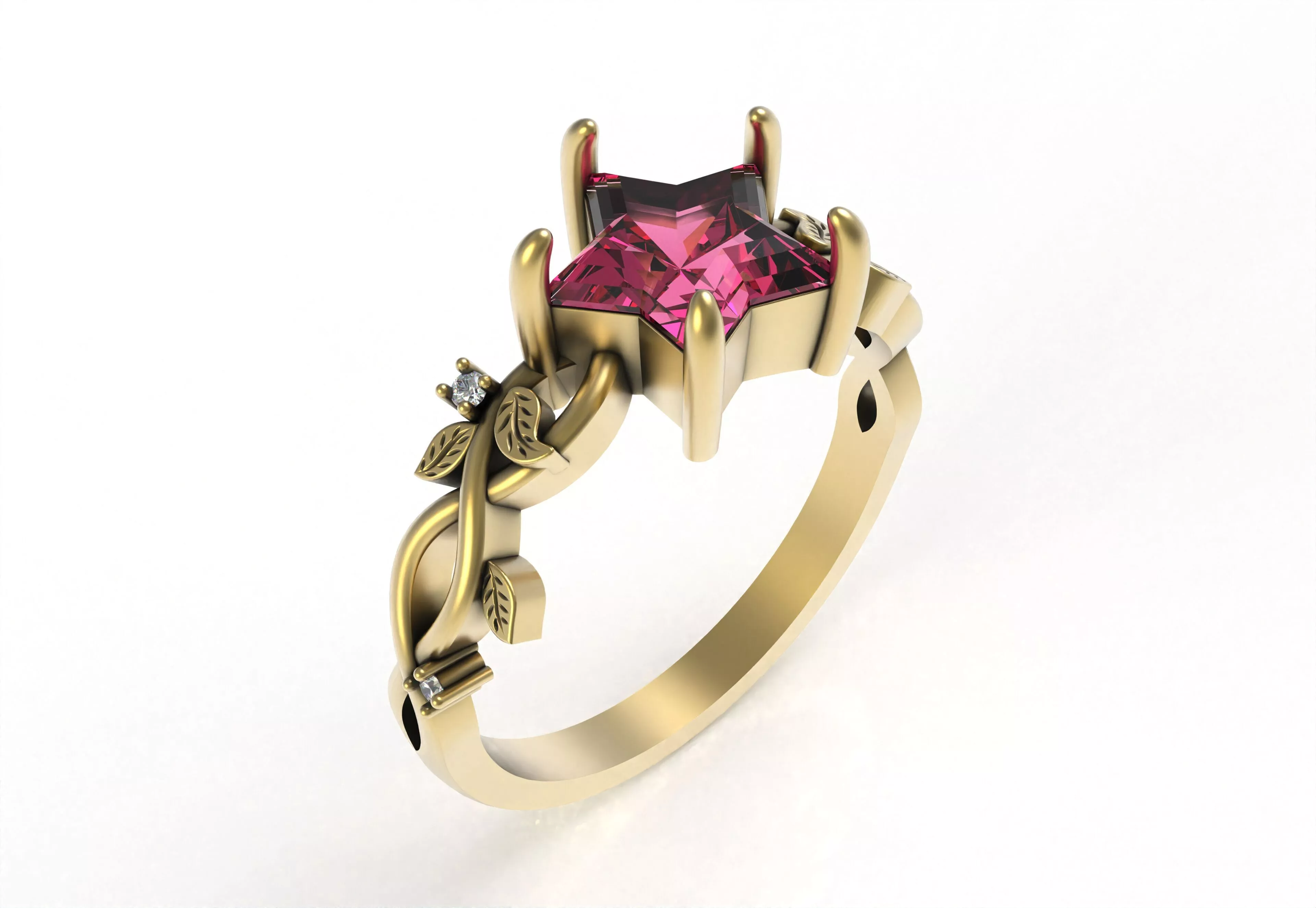 Unique Engagement Ring 3D print model