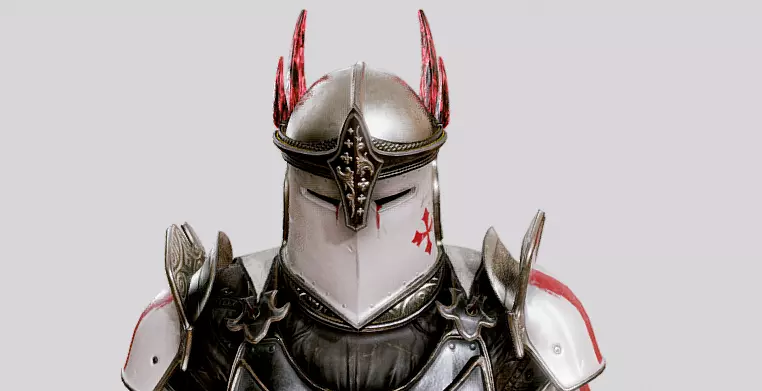 Medieval Knight Warrior Fantasy Armored Paladin with Sword 3D model