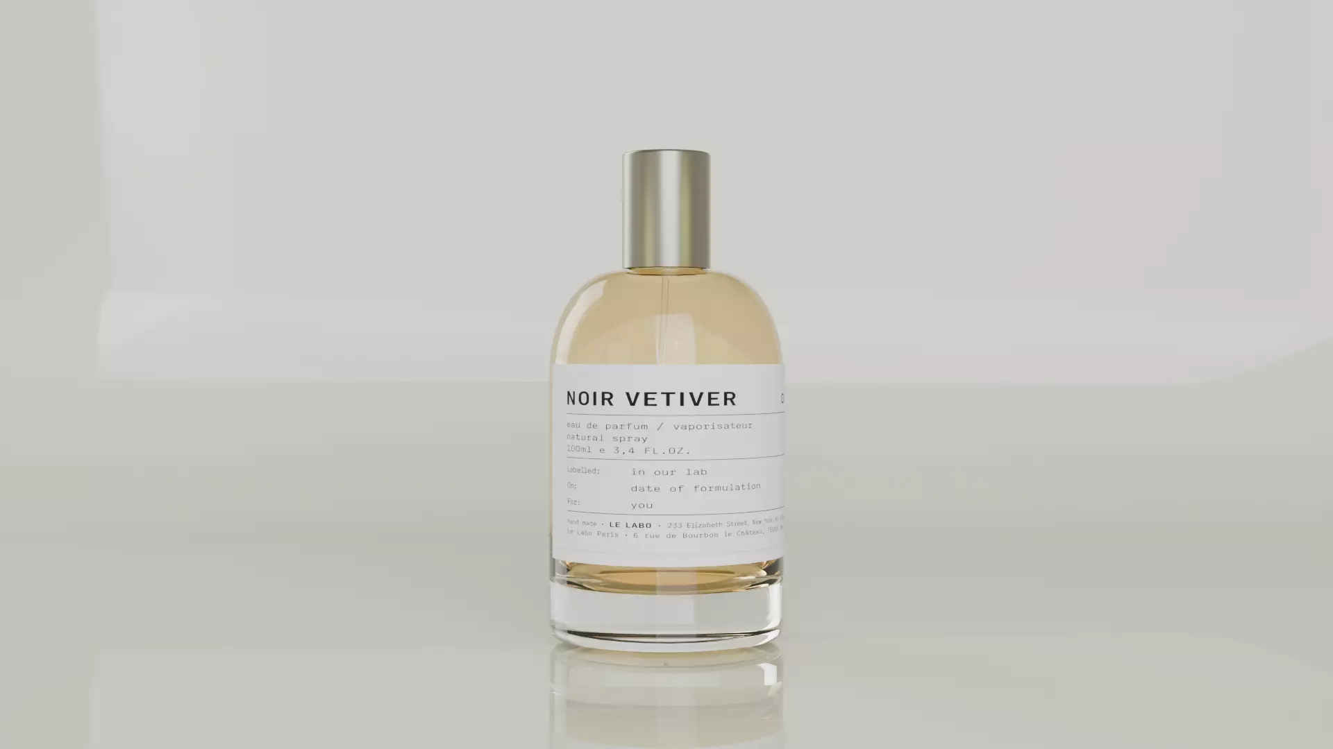Luxury Glass Perfume Bottle Mockup - Editable Label Free 3D model
