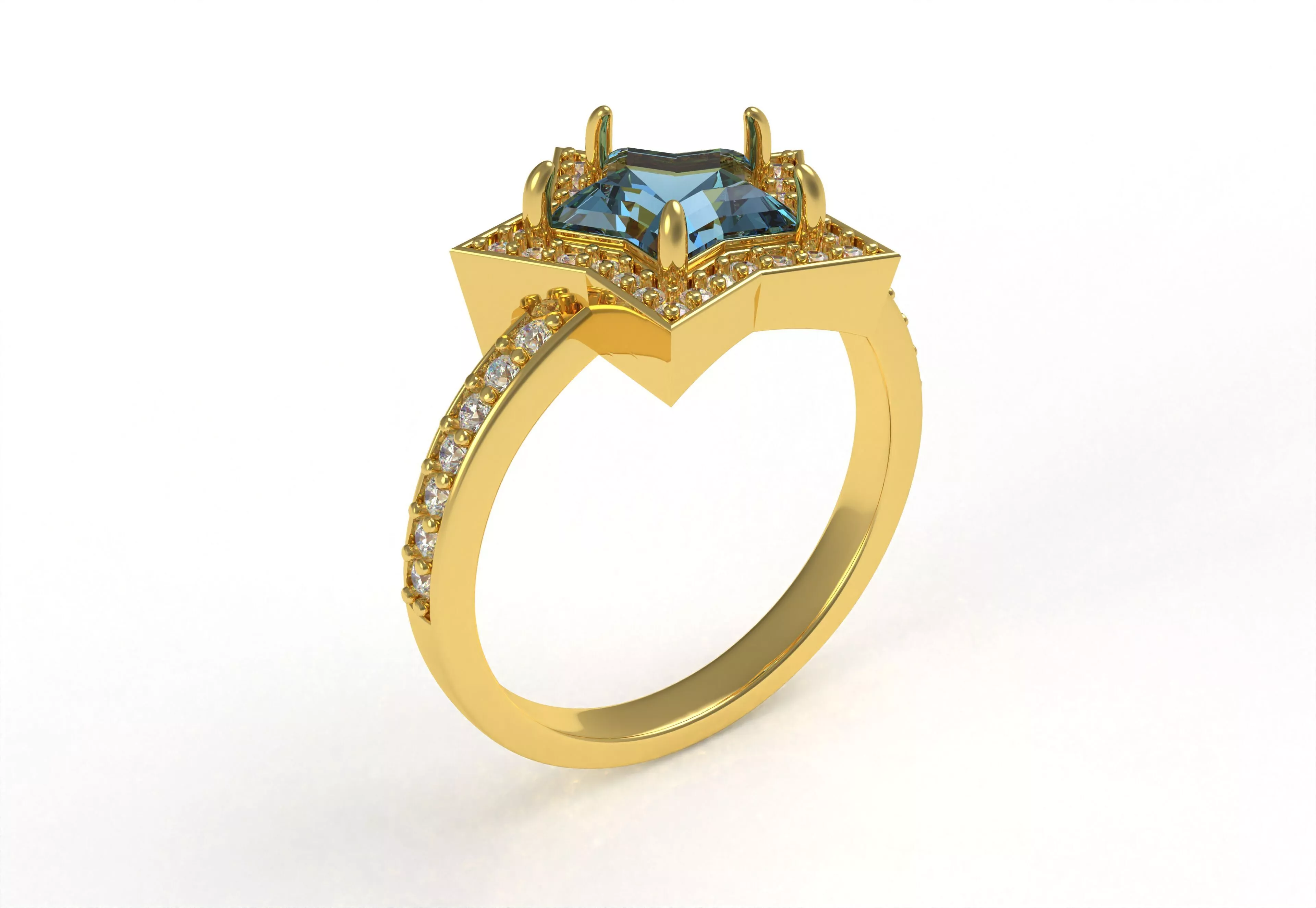 Star Ring 3D print model