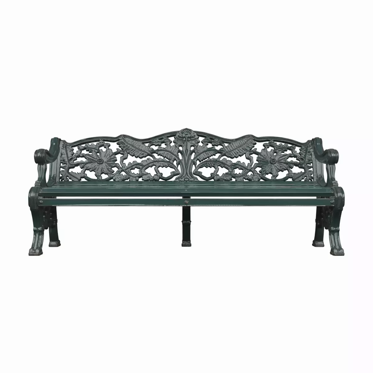 Heavy Victorian Cast Iron Outdoor Bench Ornate 3D Model 3D model