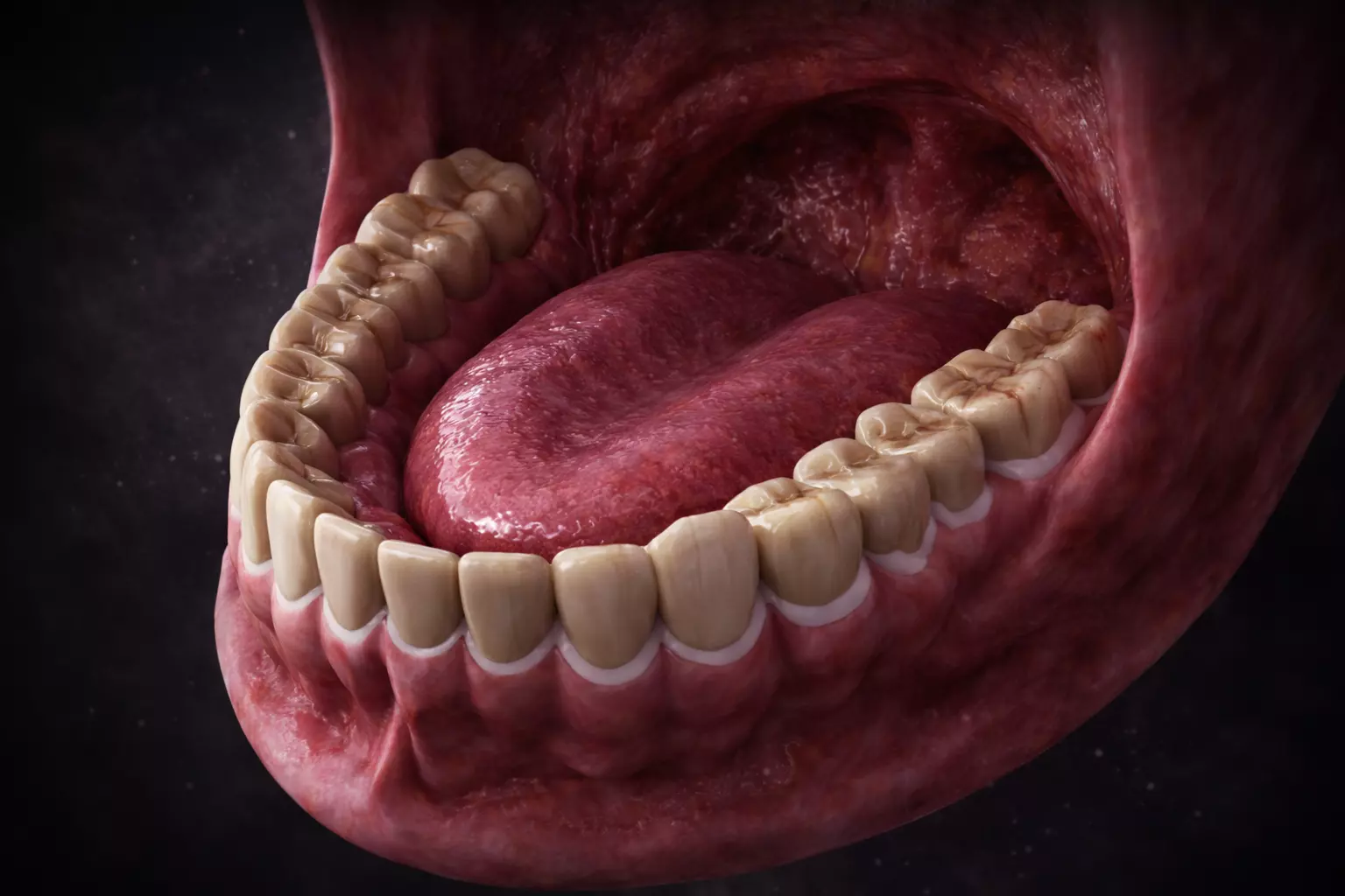 Realistic Human Teeth Gums 3D Model Low-poly 3D model