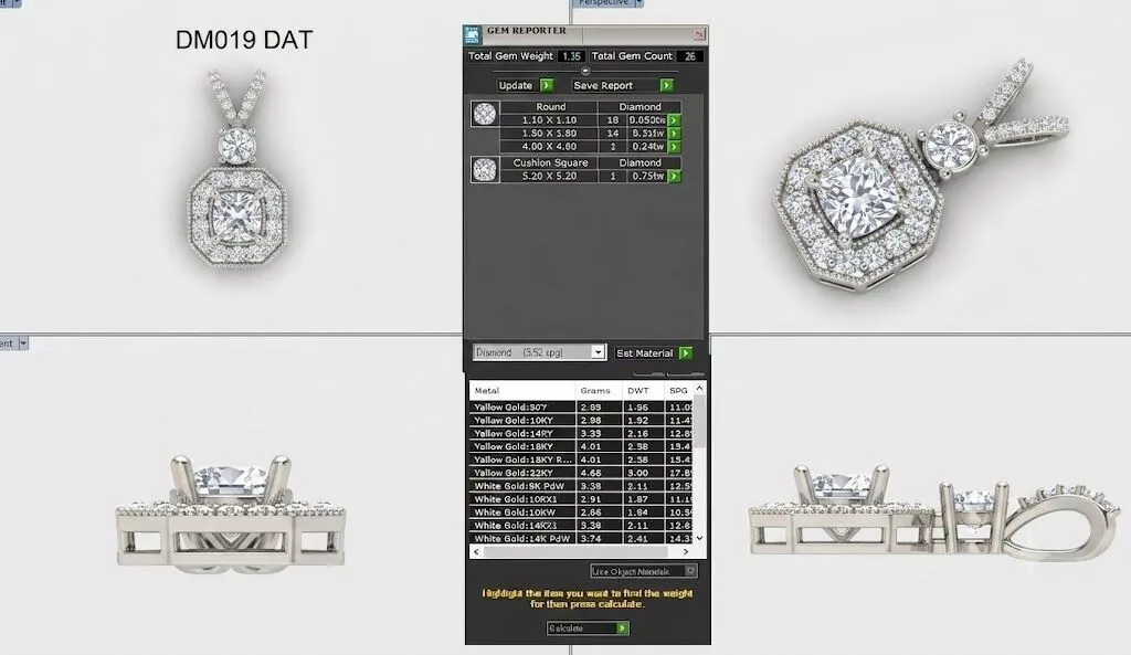 Exquisite Articulating Halo Pendant Premium 3D Jewelry Model 3D print model