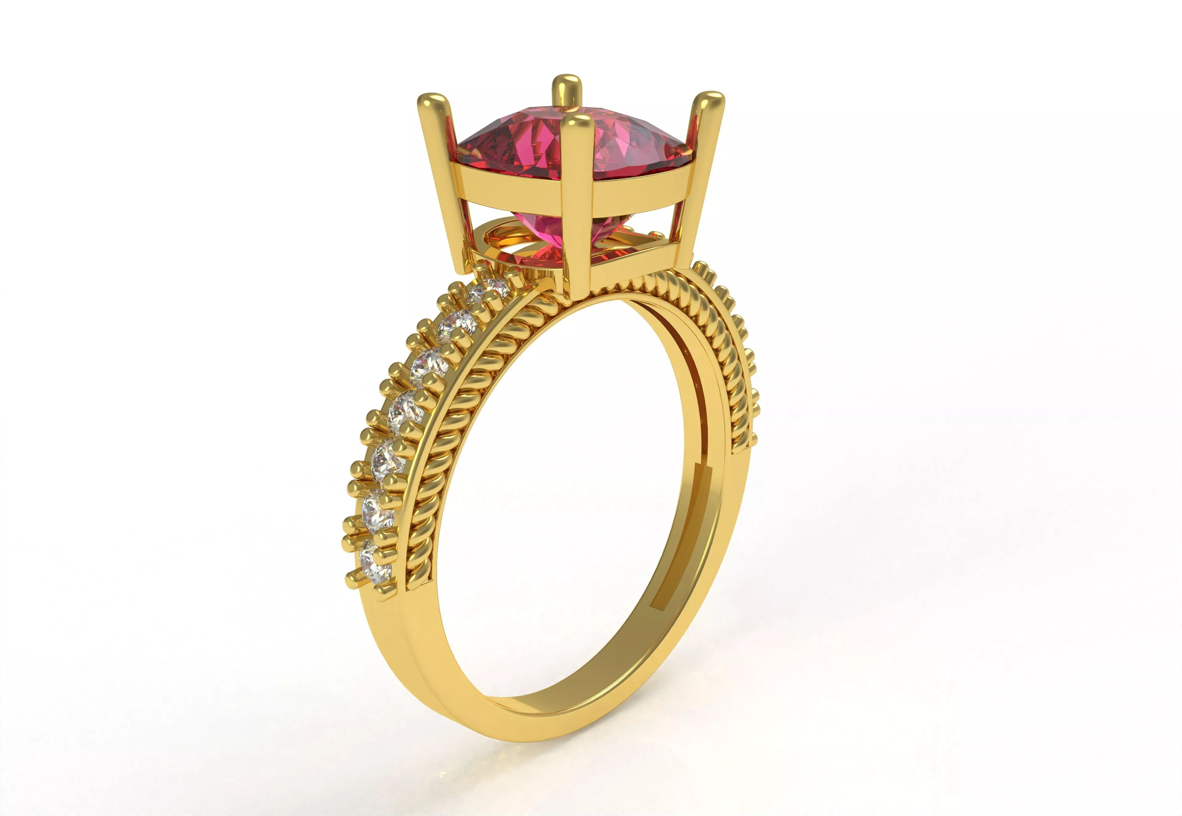 Engagement Ring 3D print model