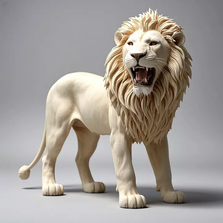 4431 Laughing African Lion with Majestic Mane STL DND 3D print model