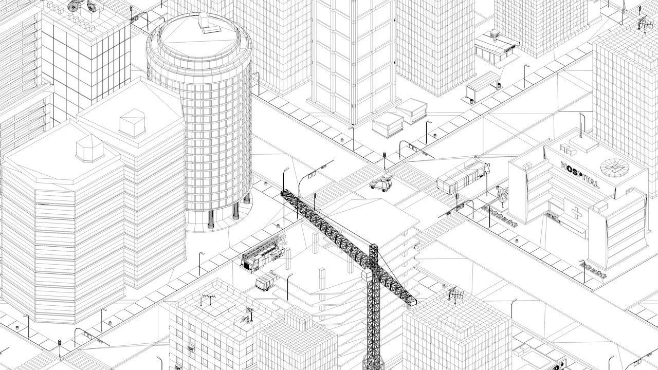 Ultimate Cartoon Low Poly City Night Pack 1 Low-poly 3D model_7