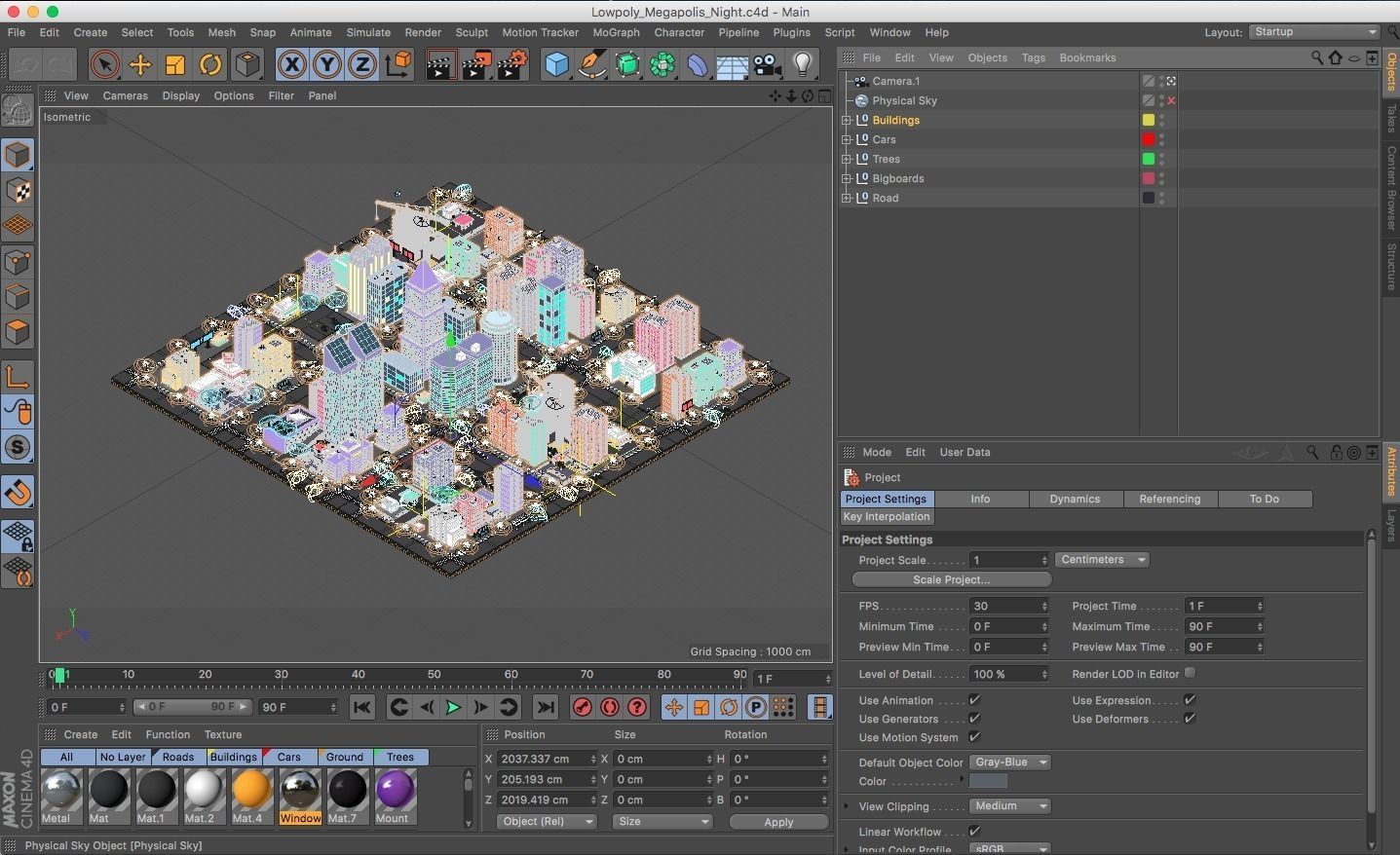 Ultimate Cartoon Low Poly City Night Pack 1 Low-poly 3D model_10