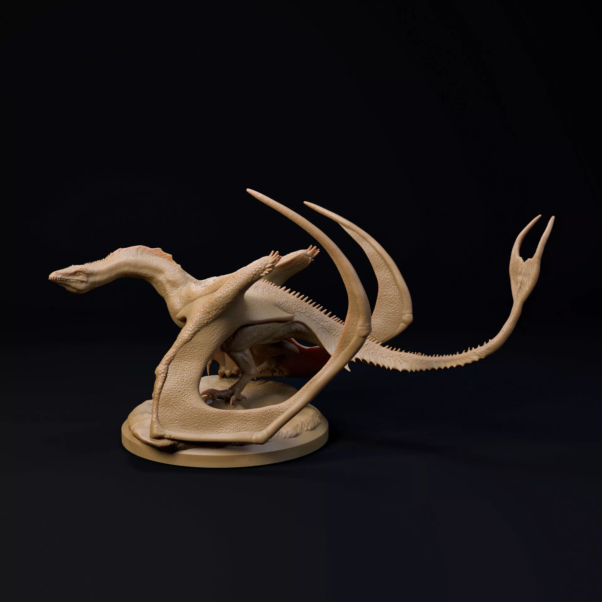 Wyrmling Cliff dragon pre-supported 3D print model