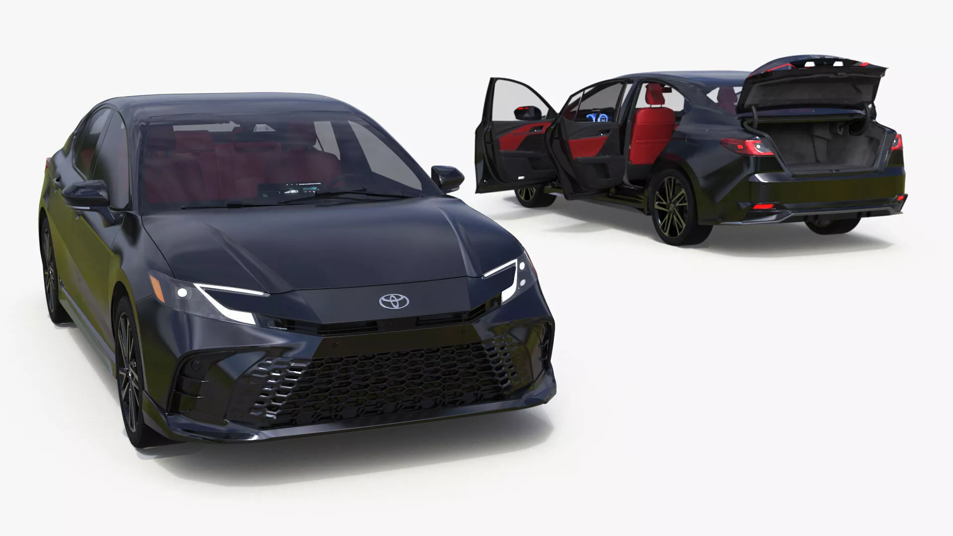 Toyota Camry 2025 Hybrid Underground Rigged for Cinema 4D 3D model