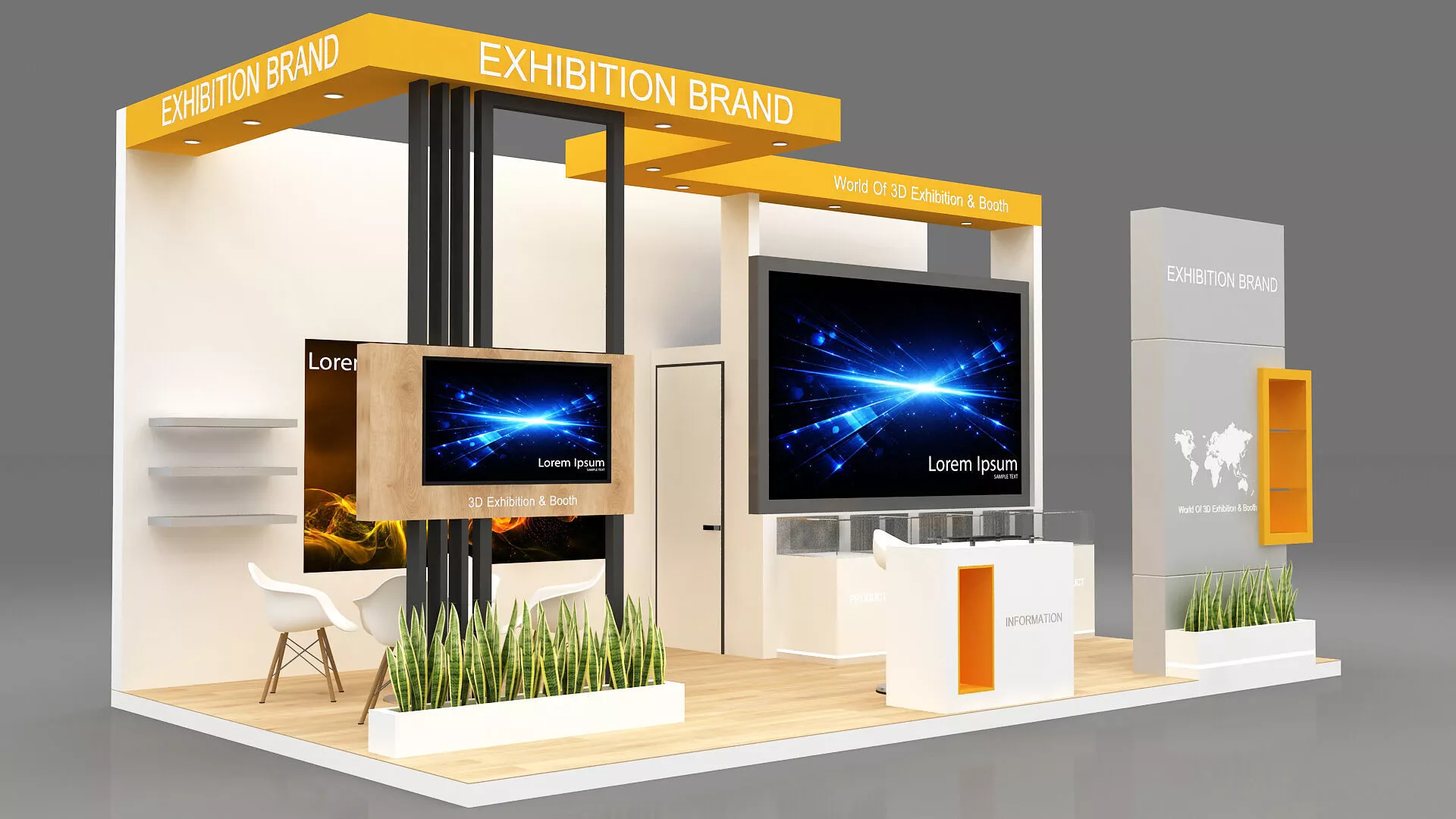 exhibition booth stall 3d model 3D model