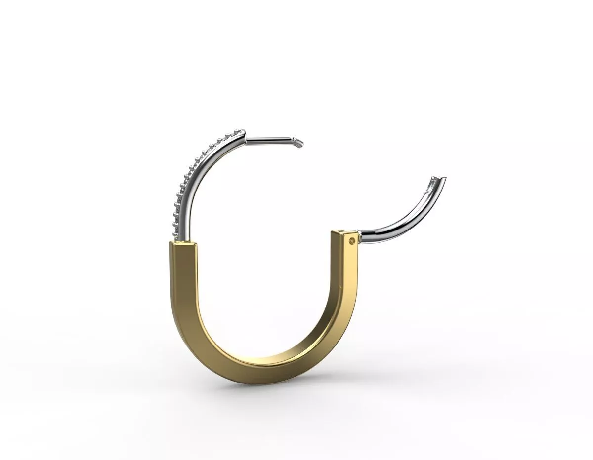 tiffany lock earrings 050 3D print model
