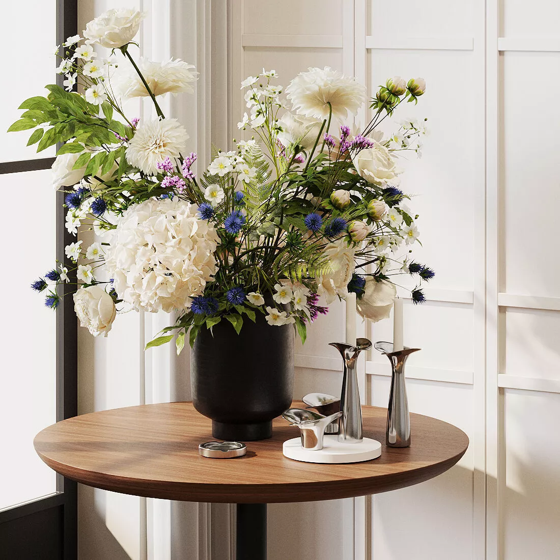 Decorative Floral Vase Arrangement 3D model