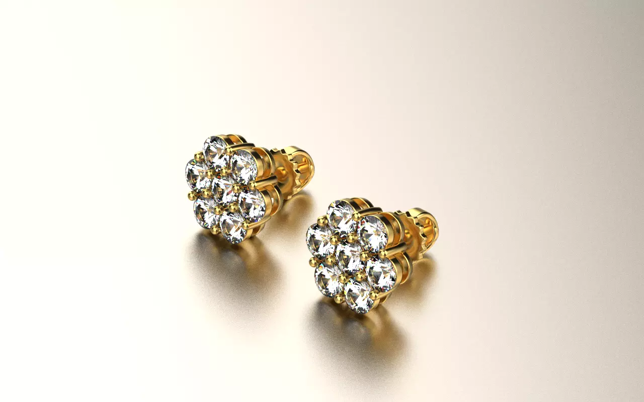 stud earrings 052 3D print model