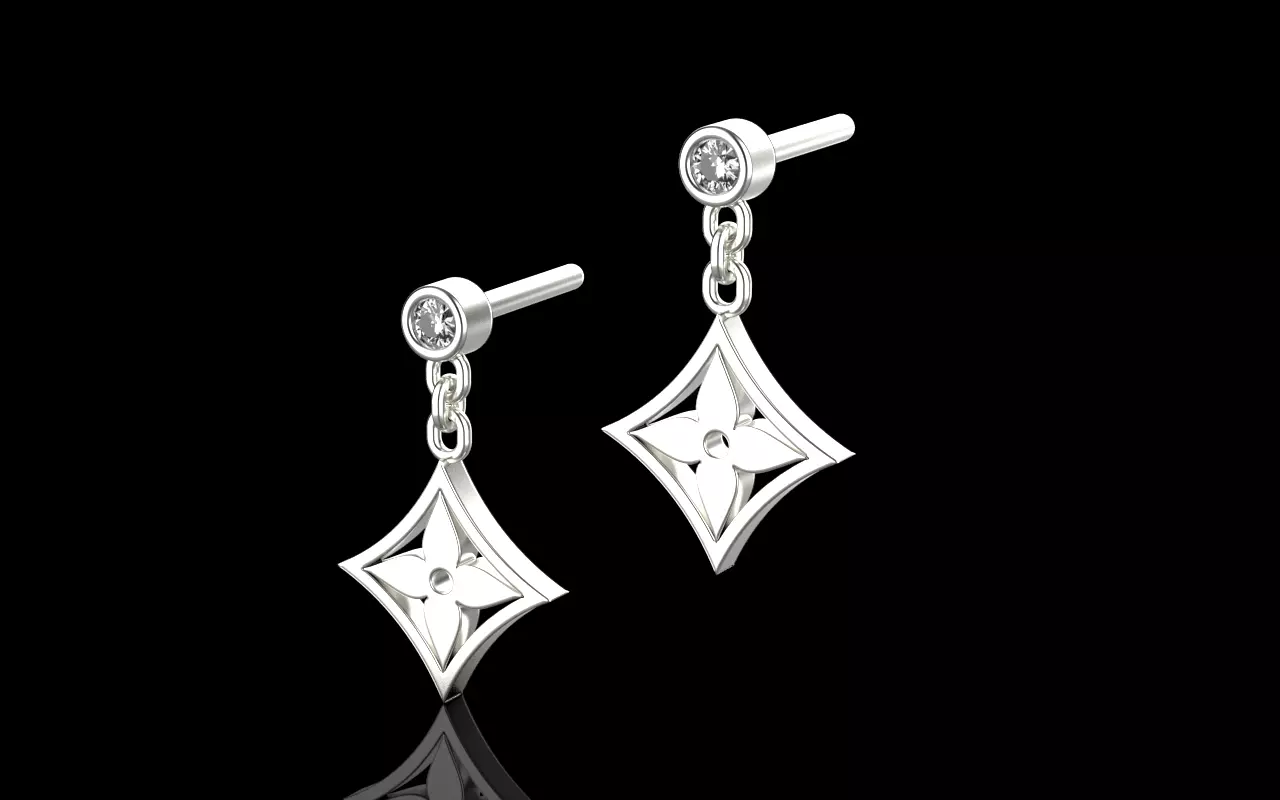 Vuitton earrings 070 3D print model