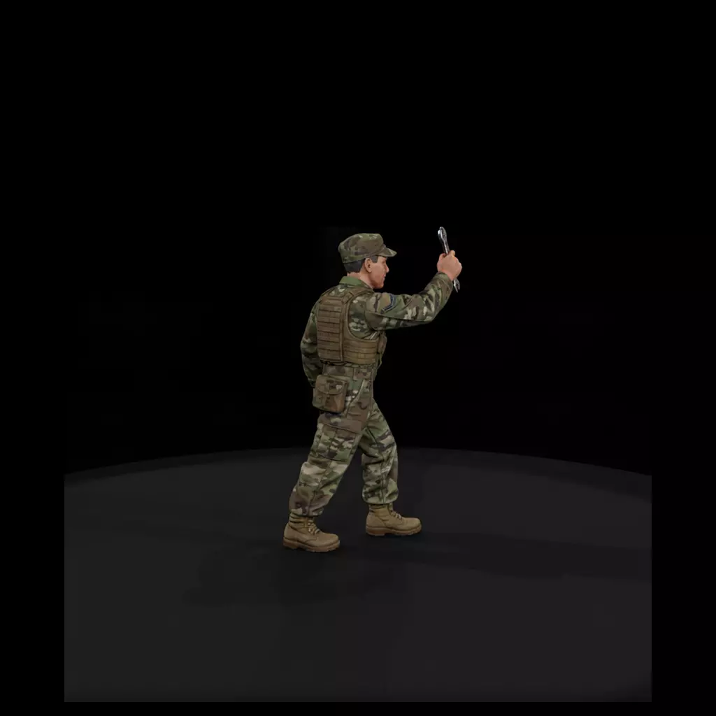 Modern US Air Force Armorer Figure 3D print model