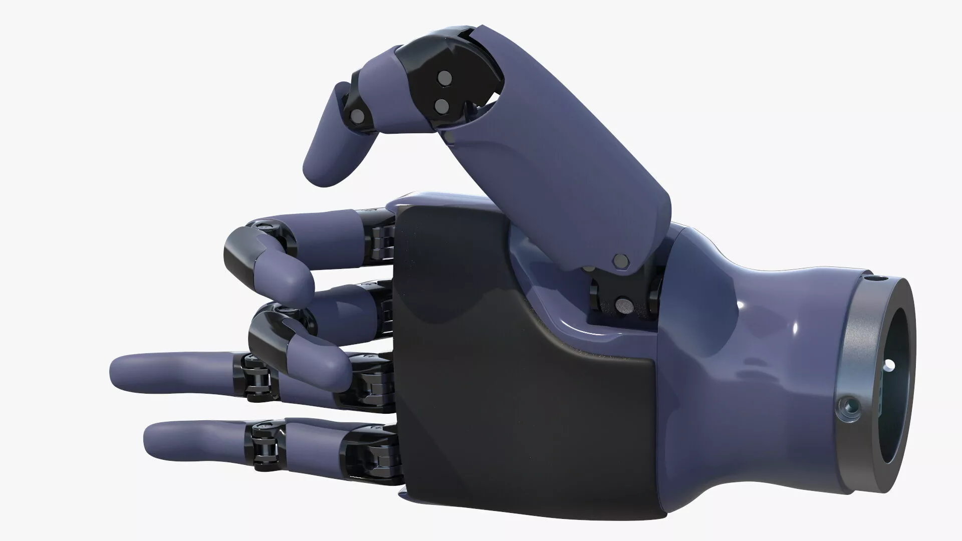 Right Dexterous Robot Hand Rigged for Maya 3D model