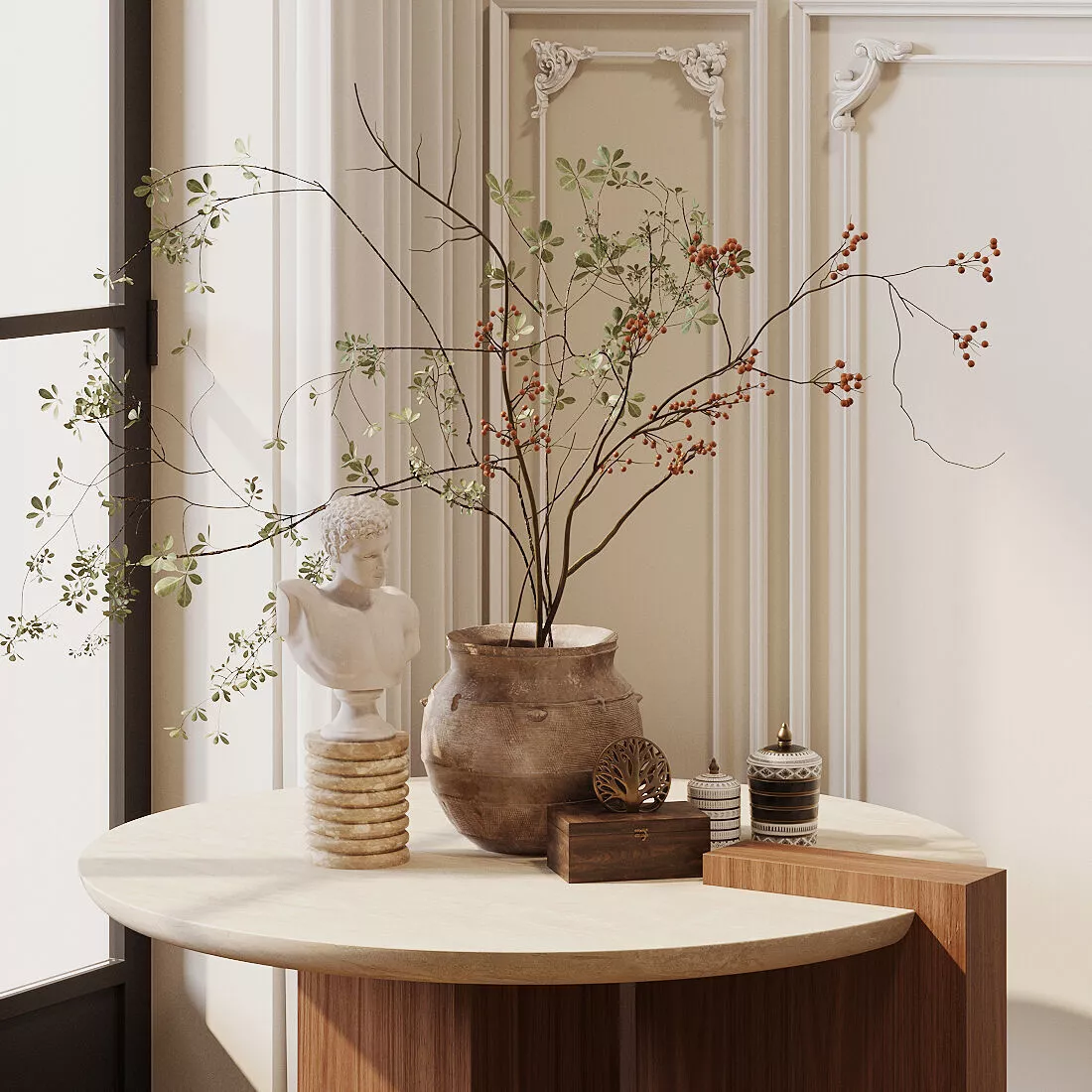 Decorative Floral Vase Arrangement 3D model