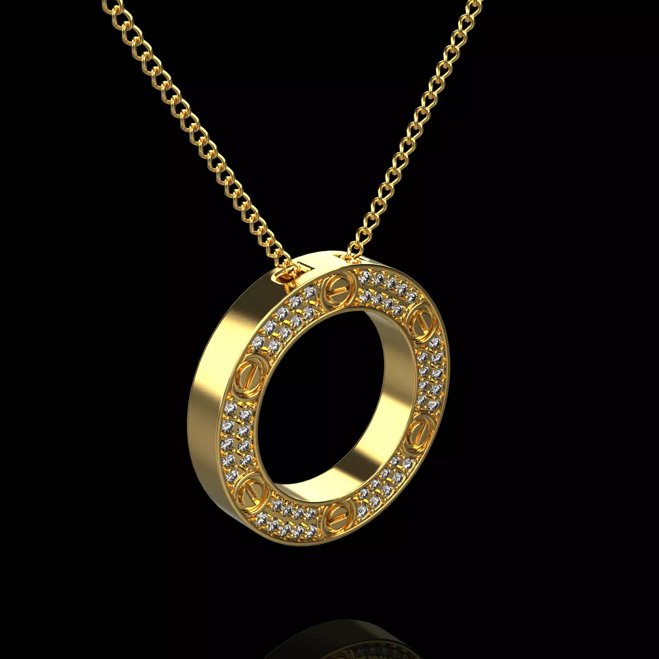 Love pendant 0050 3D print model