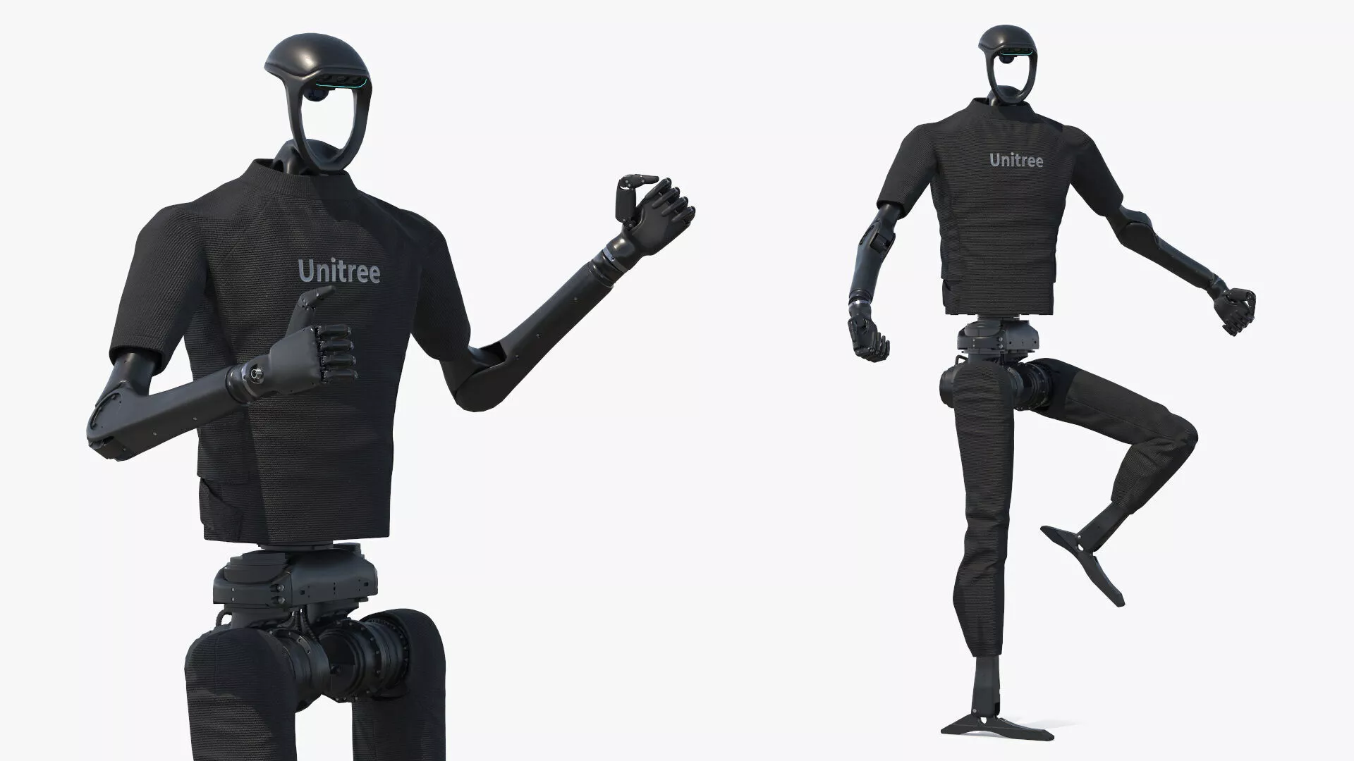 Unitree Robot Humanoid with Dexterous Hands Rigged for Cinema 4D 3D model