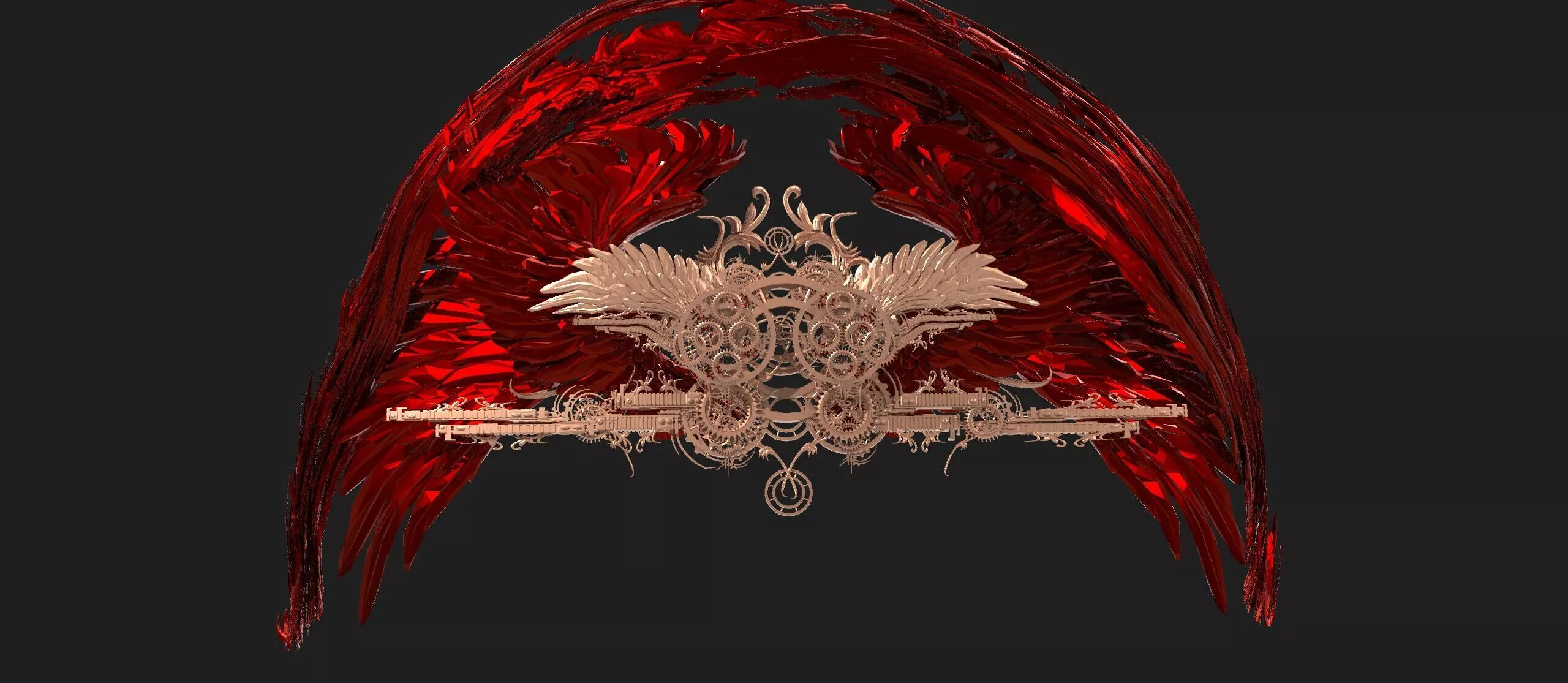 Timeturner wings red 3D model
