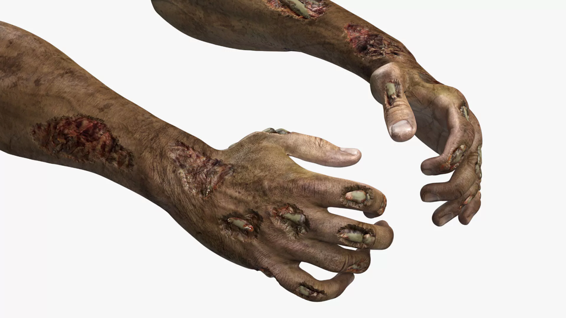 Zombie Hands Rigged for Cinema 4D 3D model