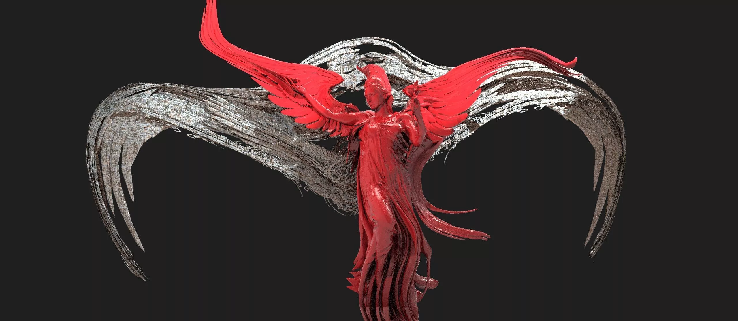 Light Crescent Moon sculpture 1 3D model